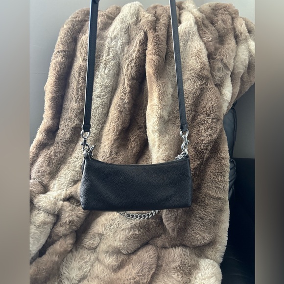 Coach Black Leather Charlotte Chain Shoulder & Crossbody Bag 🖤🩶 - Picture 4 of 8